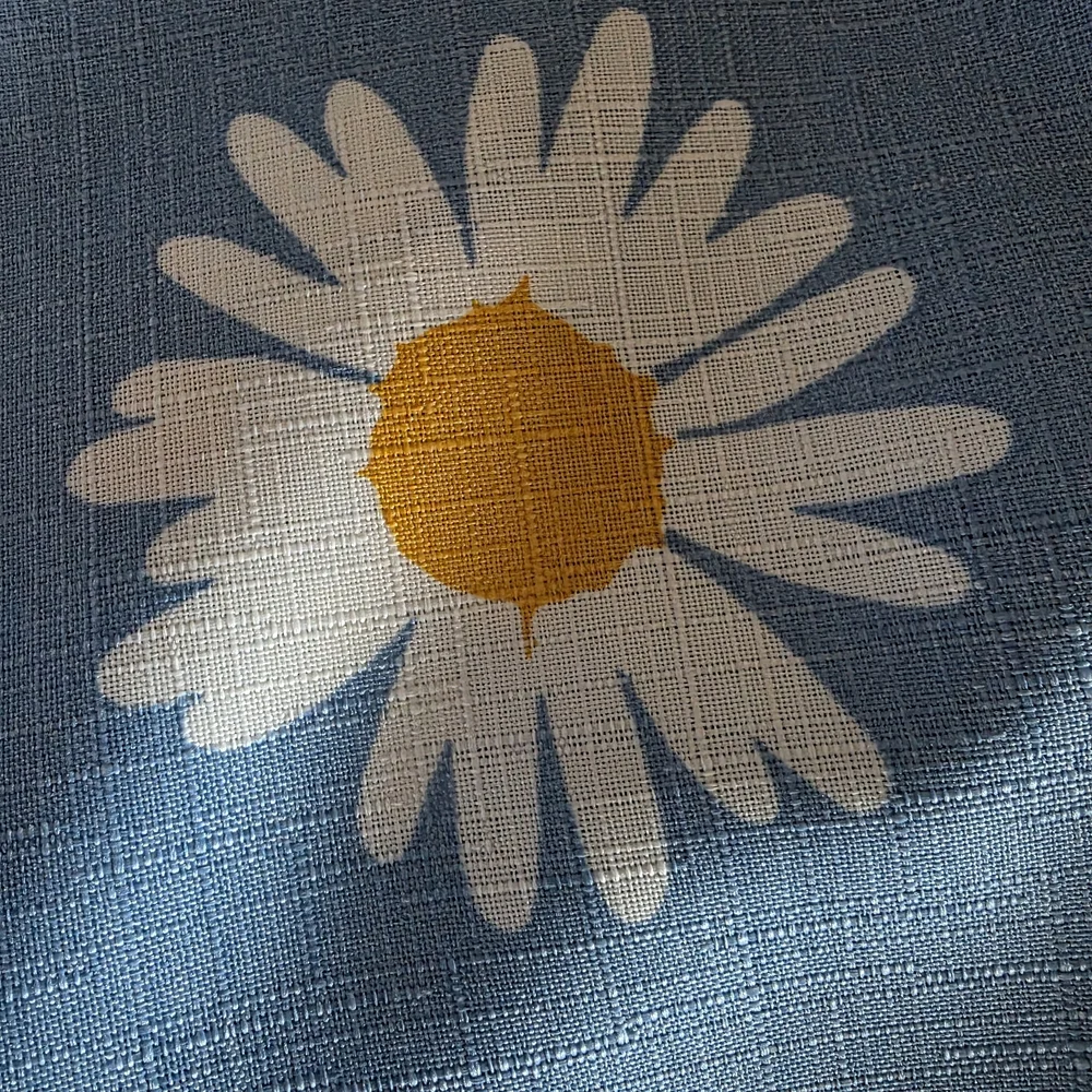 Blue Daisy Print Fabric